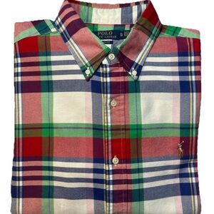 Polo by Ralph Lauren Men's Vibrant Plaid Button-Down Shirt XL